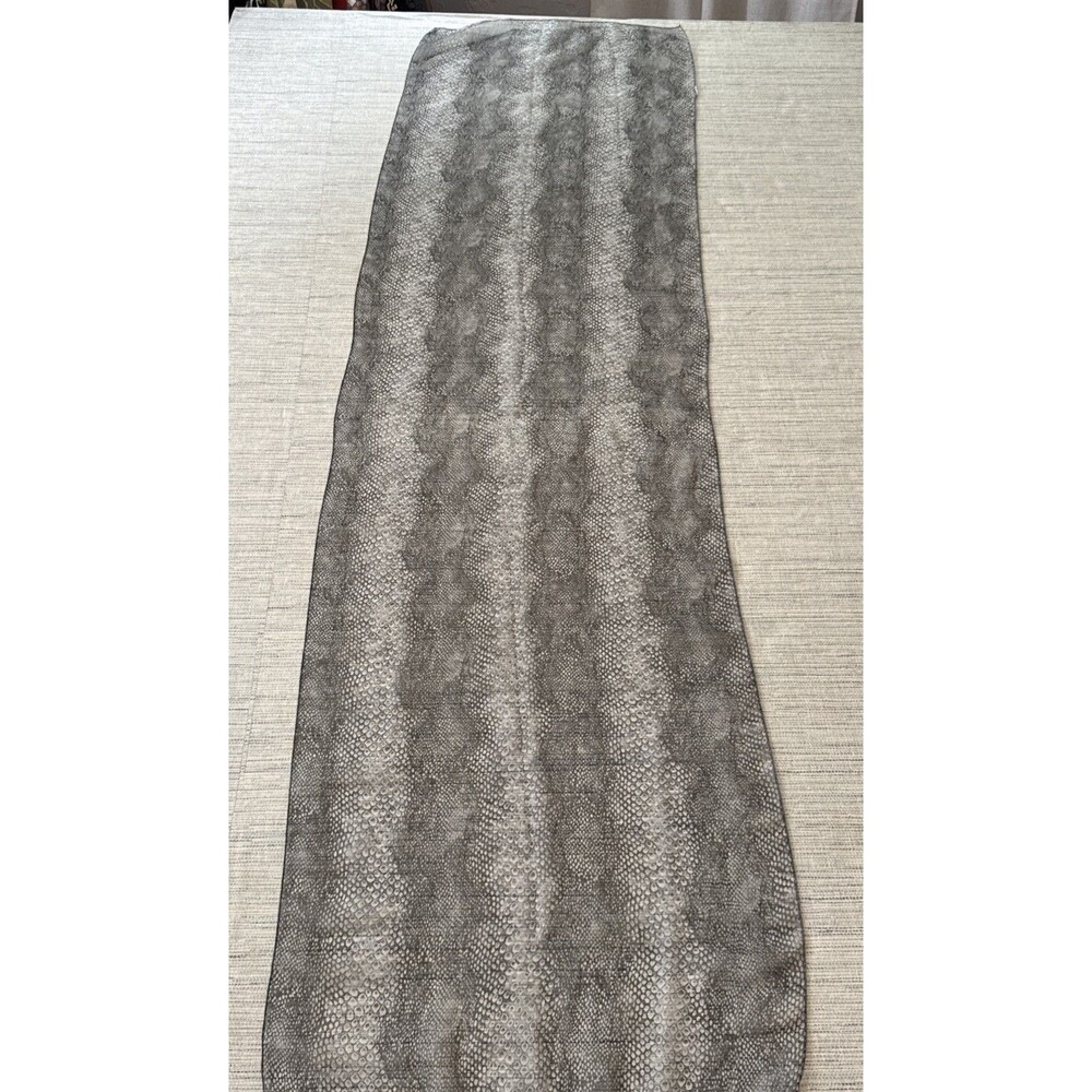 Vintage Sheer Silk Snake Print Scarf 70 X 20 Animal Print